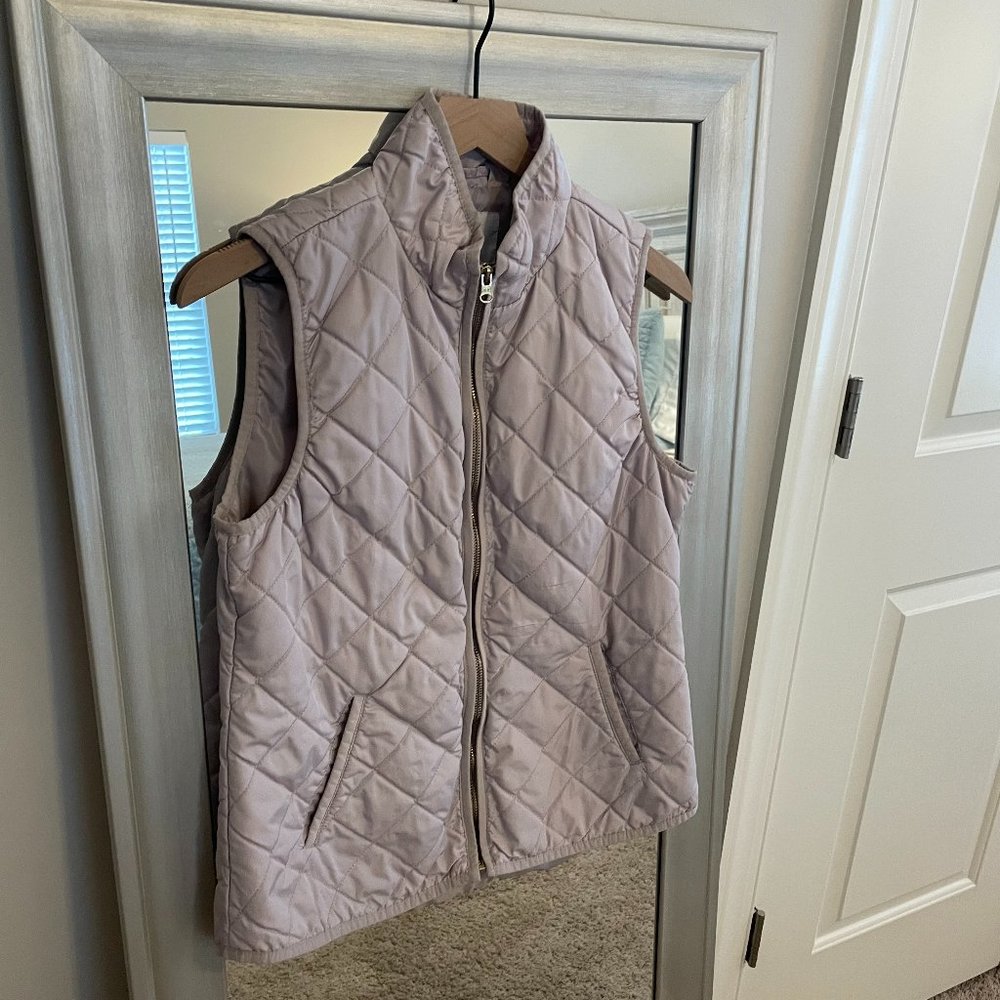 Old Navy Women's Rose Pink Textured Quilt Jacket Vest Size Medium